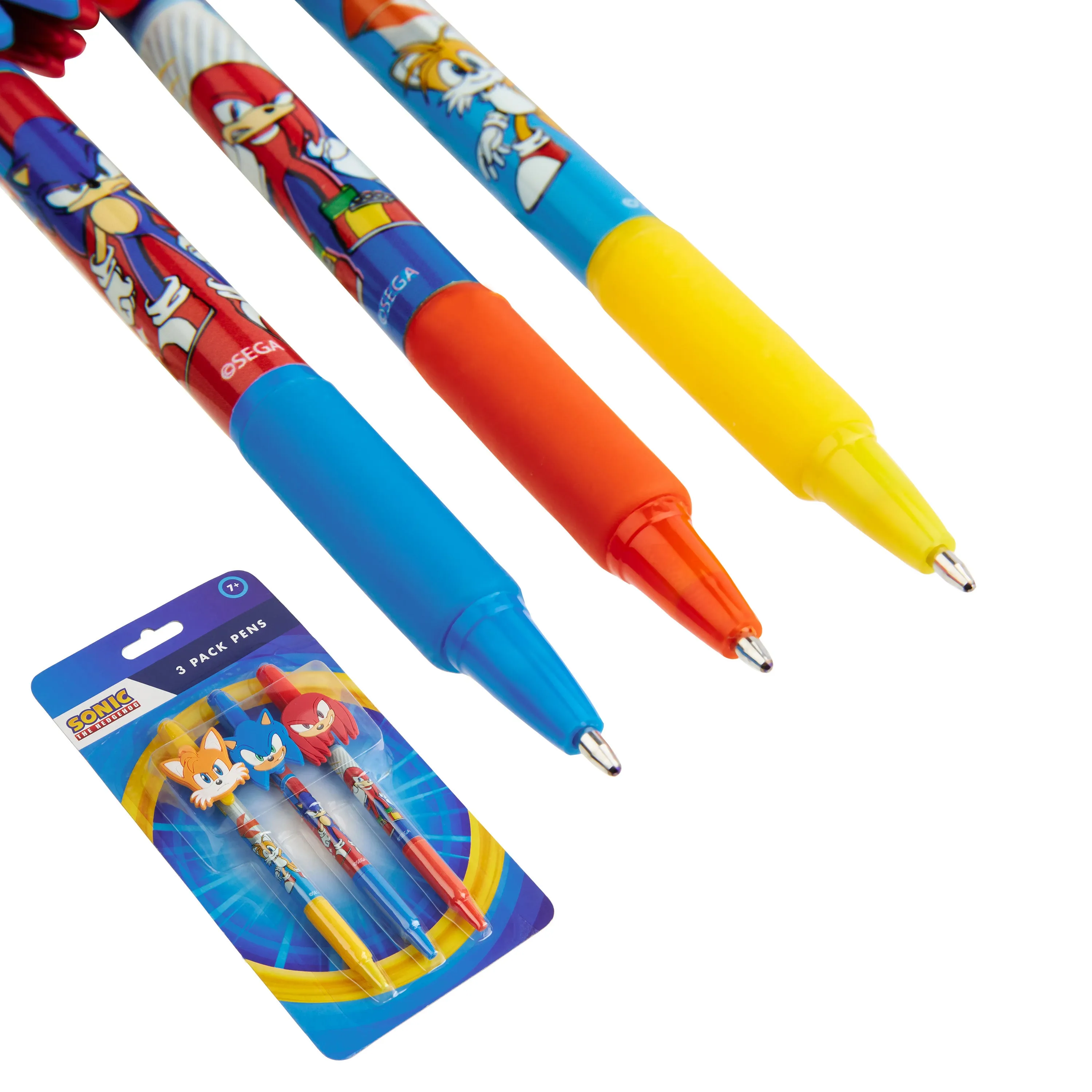 Sonic The Hedgehog Ballpoint Pens for Kids - Set of 3