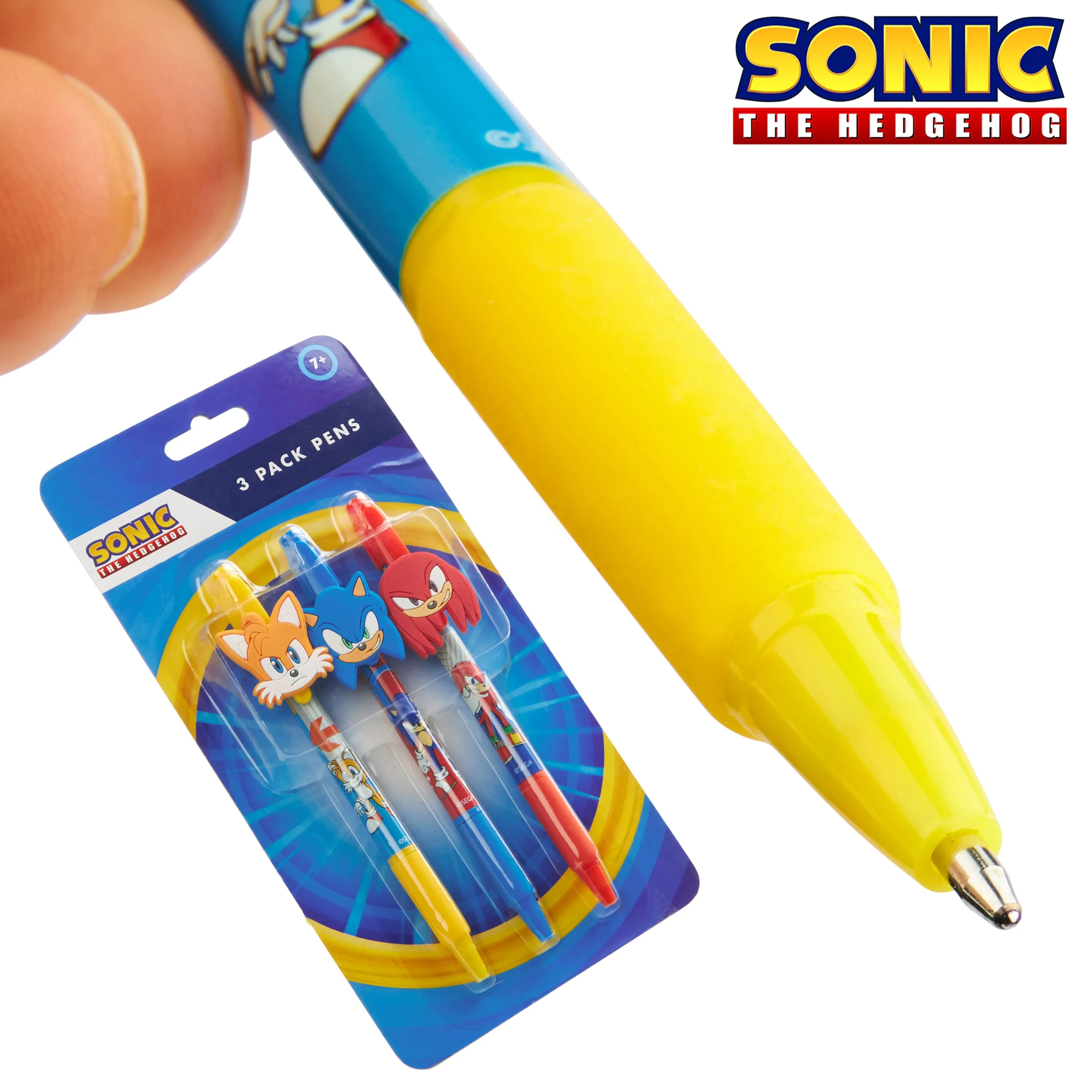 Sonic The Hedgehog Ballpoint Pens for Kids - Set of 3