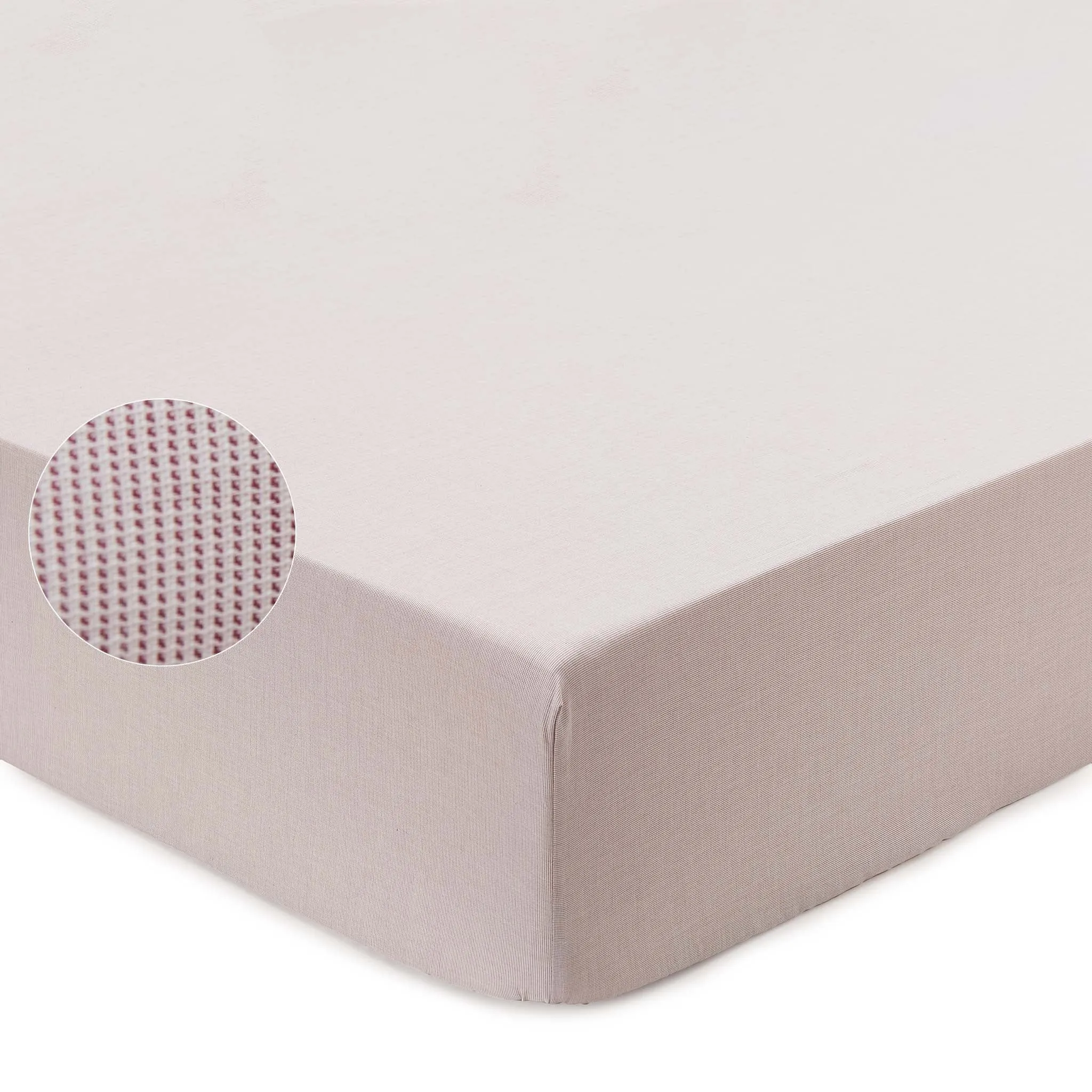 Sousa Fitted Sheet [Dark red/White]