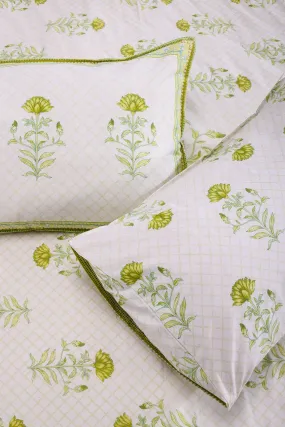 Summer Sorbet Olive Cotton Bedsheet