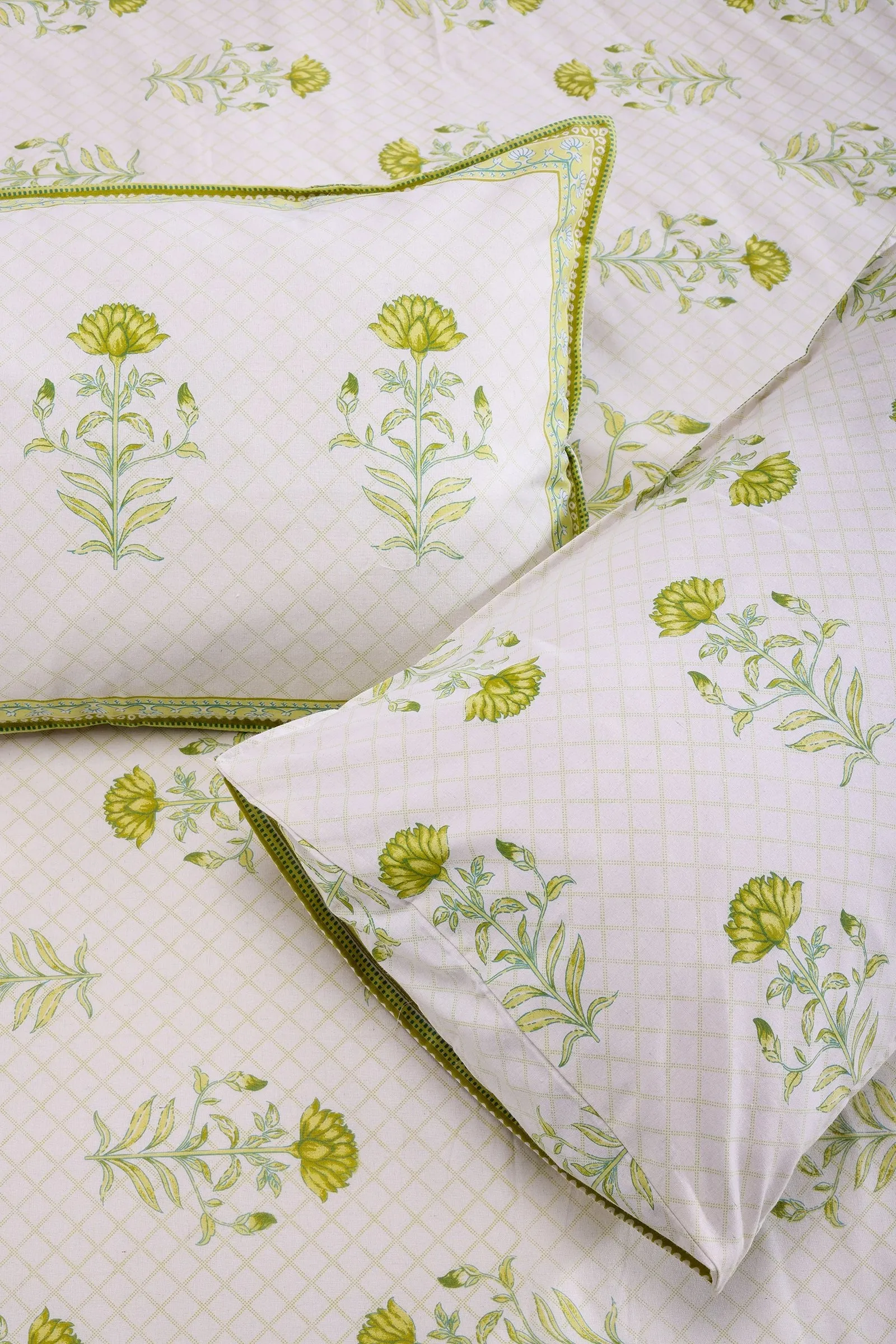 Summer Sorbet Olive Cotton Bedsheet