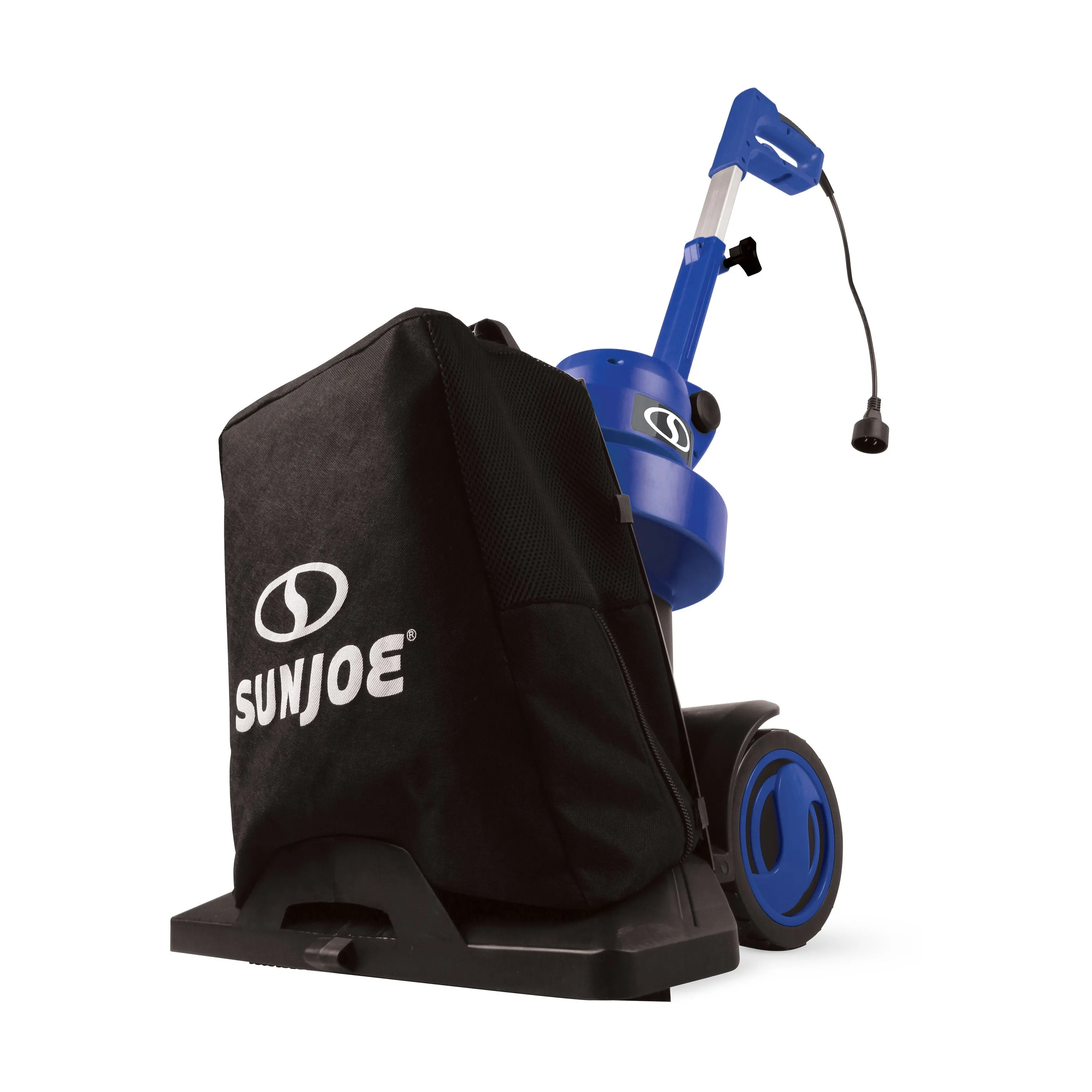 Sun Joe SBJ802E-SJB-RM 3-in-1 Electric Blower/Vacuum/Mulcher | Max 165 MPH | 13.5-Amp | Walk Behind (Blue) (Certified Refurbished)