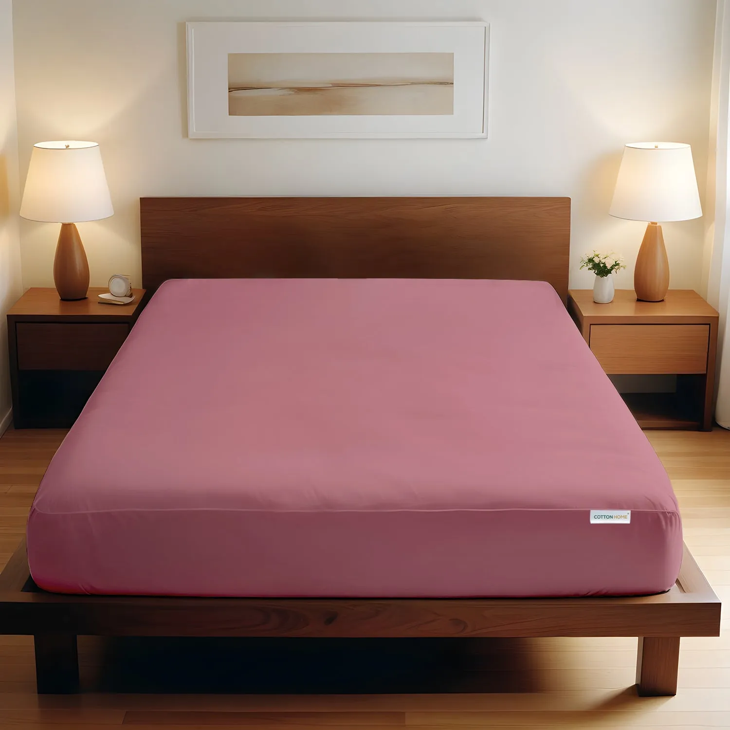 Super Soft Fitted sheet 90x200 20 CM - Mauve