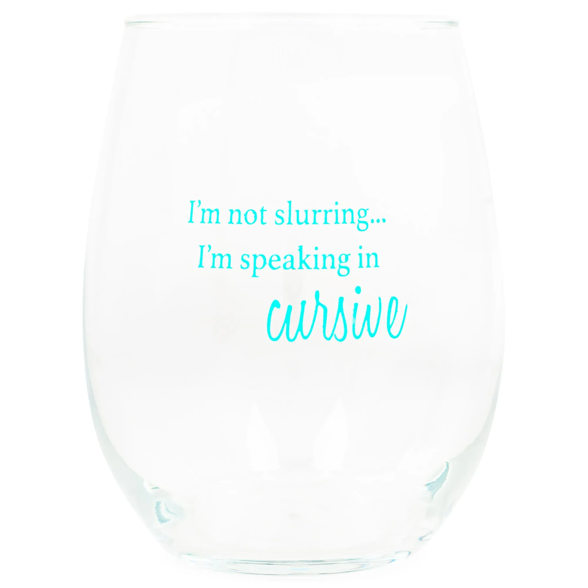 Surviving Quarantine One At A Time Black 14 ounce Glass Stemless Wine Glass