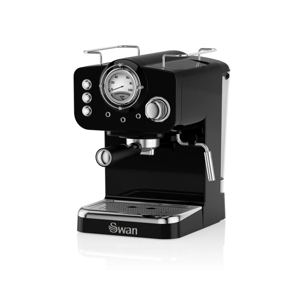 Swan Pump Espresso Coffee Machine  - Black