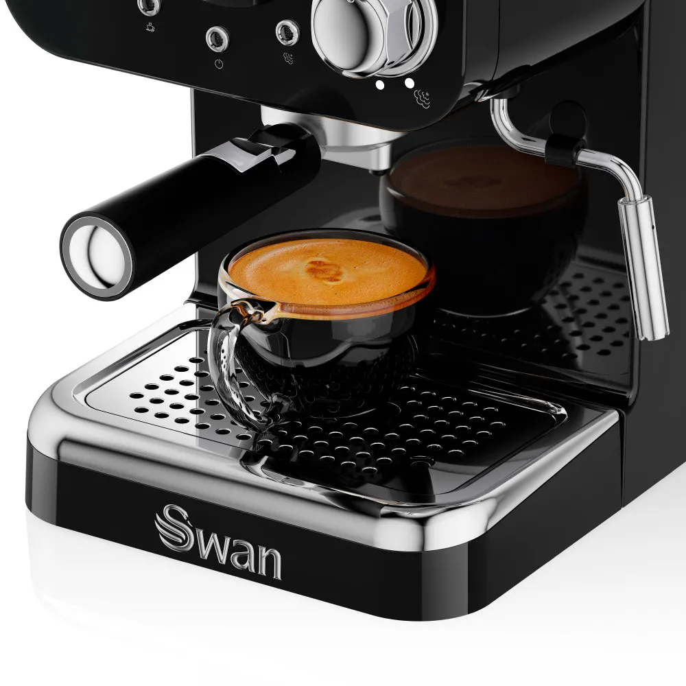 Swan Pump Espresso Coffee Machine  - Black