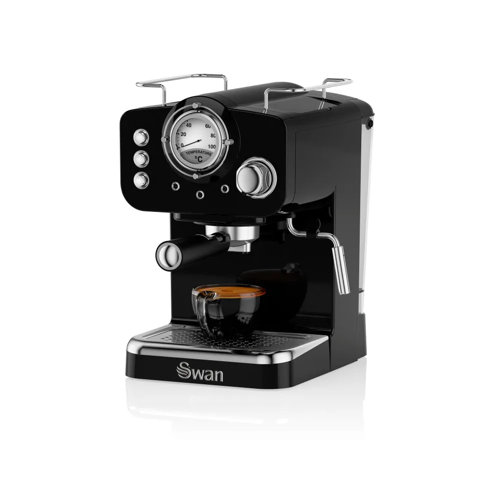 Swan Pump Espresso Coffee Machine  - Black