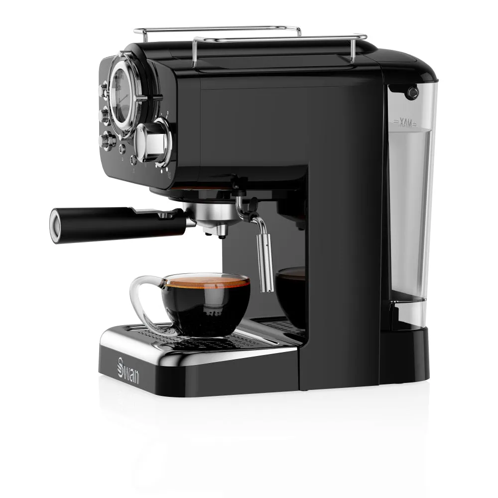 Swan Pump Espresso Coffee Machine  - Black