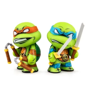 Teenage Mutant Ninja Turtles Leonardo & Michelangelo 3" Vinyl Figure 2-pack