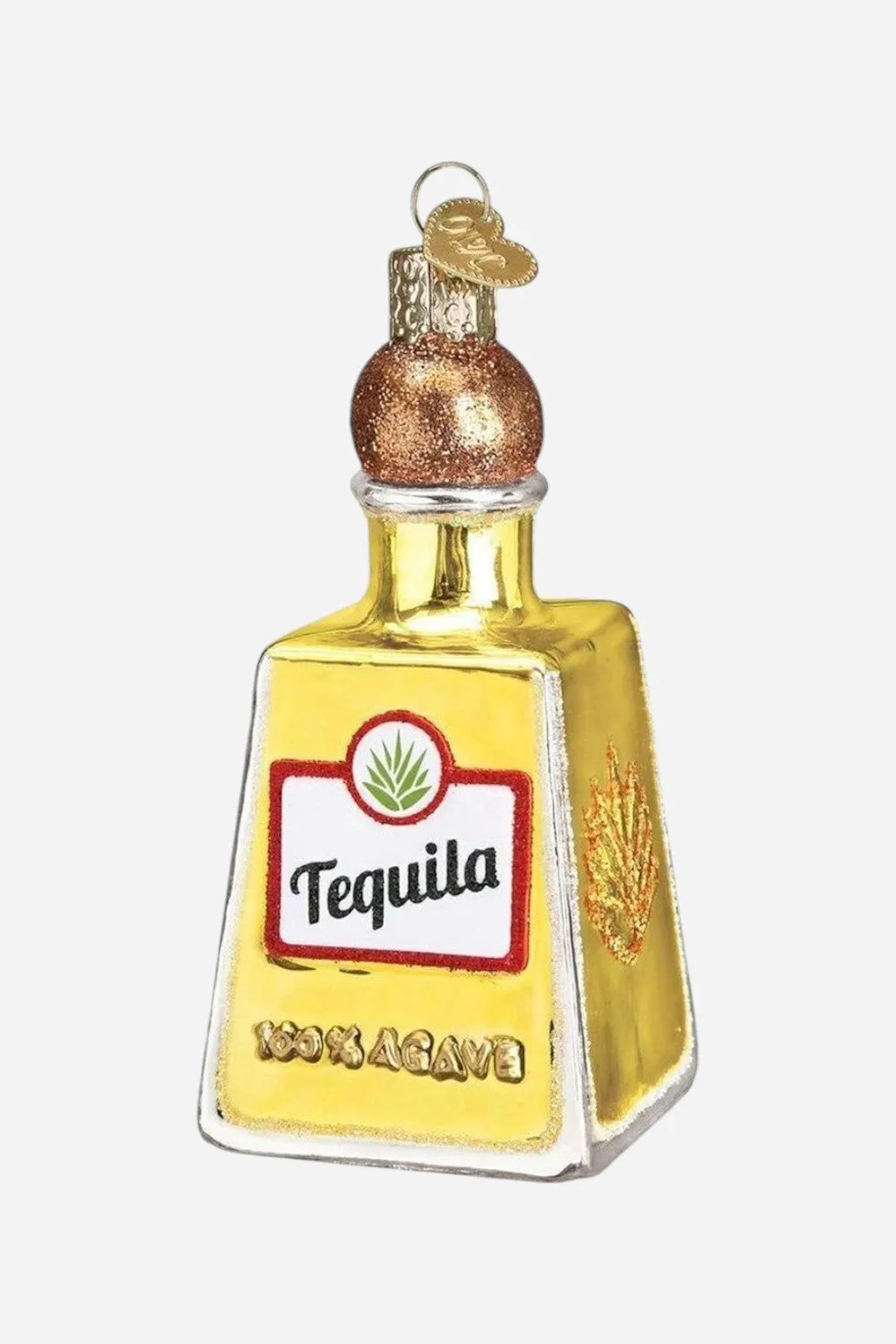 Tequila Bottle Glass Ornament