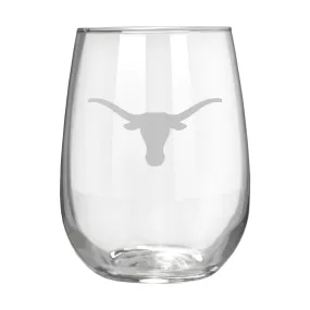 Texas Longhorns 17 oz. Stemless Wine Glass