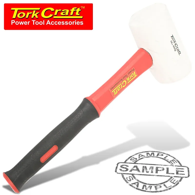 TORK CRAFT HAMMER RUBBER MALLET 450G (16OZ) FIBREGLASS HANDLE TC613450