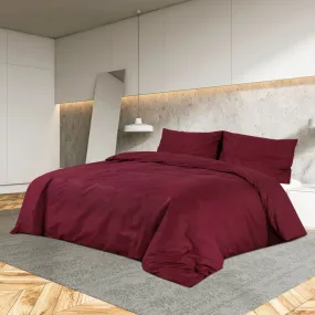 vidaXL Duvet Cover Set Bordeaux 135x200 cm Cotton