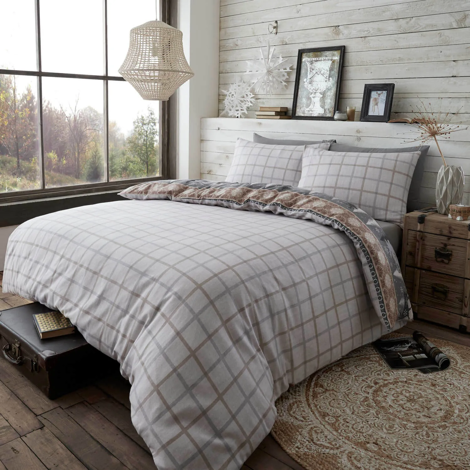 Warm Alaska Brushed Cotton Bedding