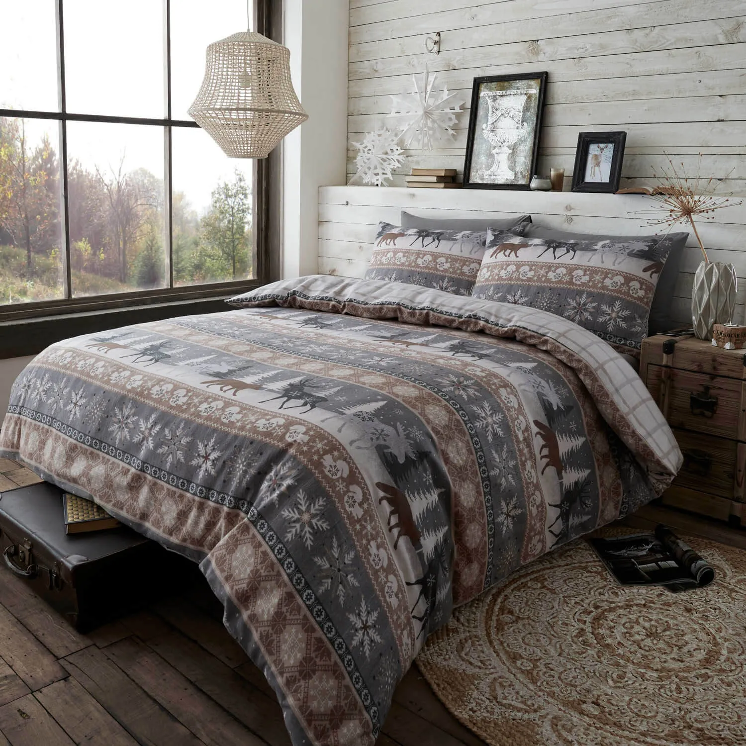 Warm Alaska Brushed Cotton Bedding