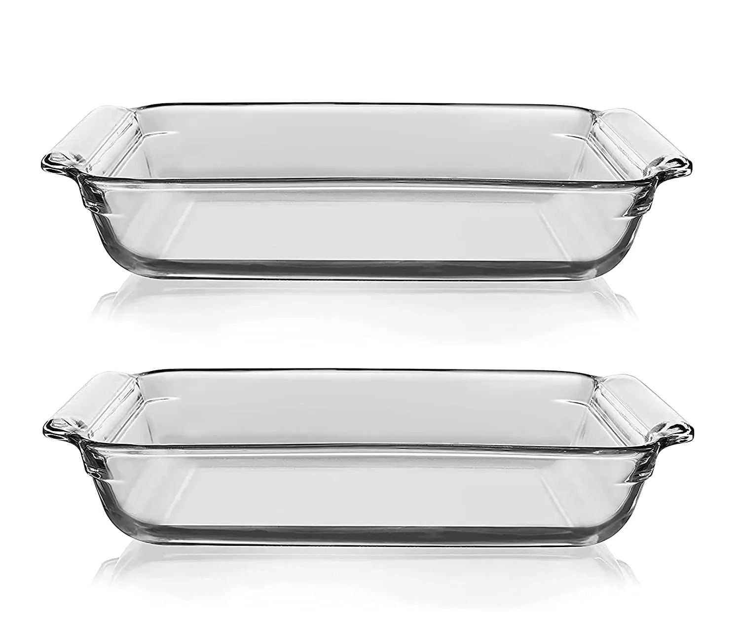 WHISKET 1000 ML Oven Safe Glass Baking and Food Storage Dish,Glass Rectangular Serving Tray (3)