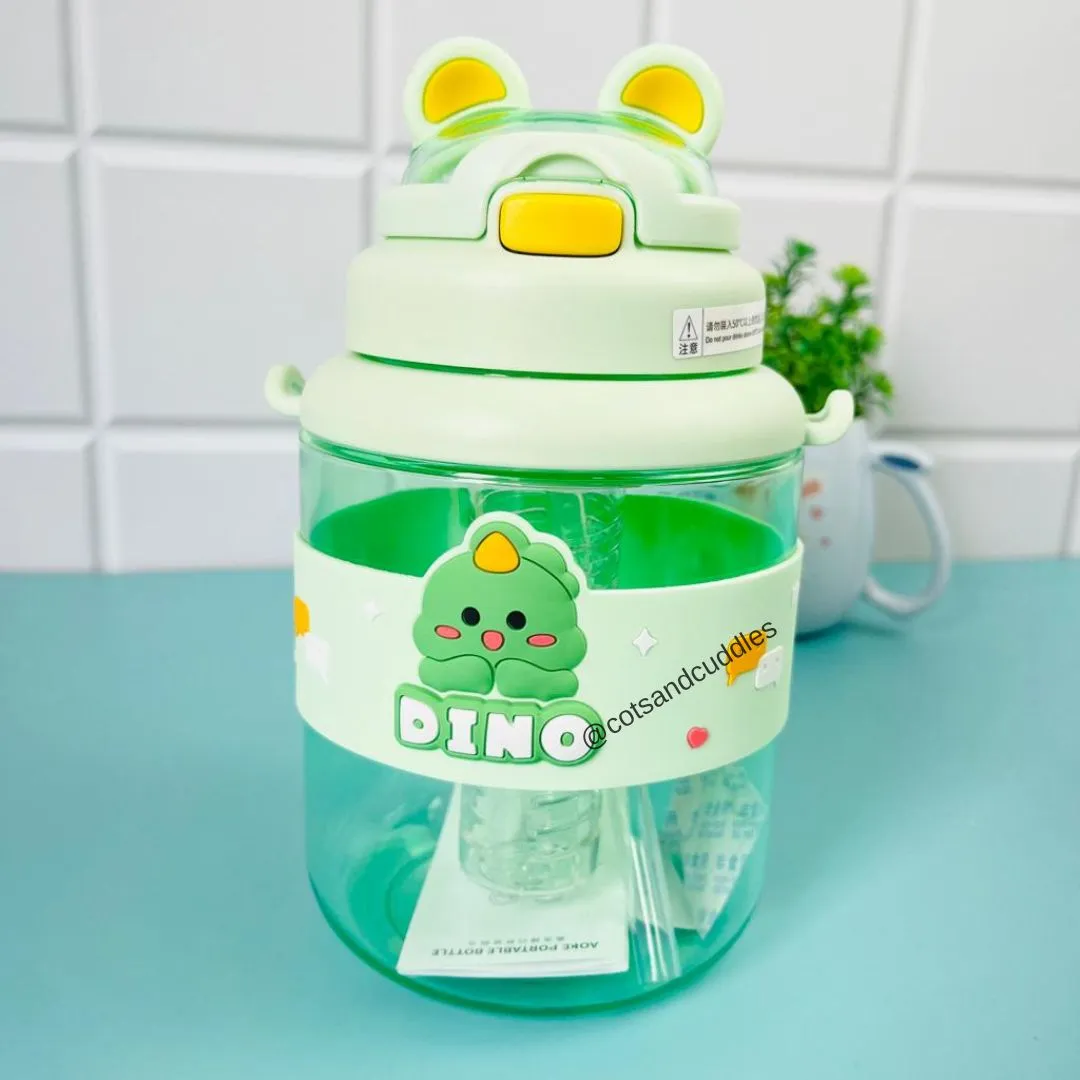 Wild Hydration: Animal-Themed 1100ml Water Bottle with Infuser for Kids