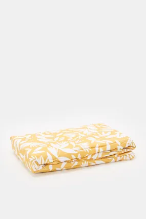 Yellow Leaves Printed Flat Sheet (Single Size)